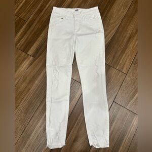 PAIGE Women's White Skinny Jeans
